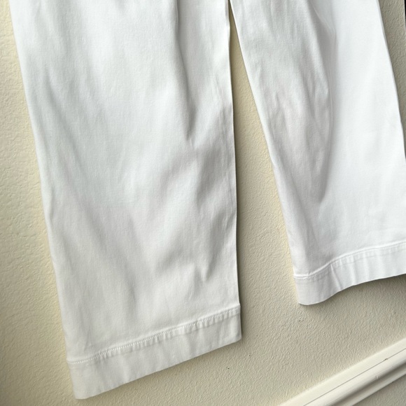Spanx 20312R Stretch Twill Cropped Wide Leg Khaki pull on ankle Pants White Sz M - Picture 12 of 16